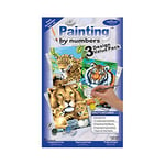 Pracht Creatives Hobby Royal & Langnickel - Peinture par numéros Chats de la jungle, set de 3, contient des couleurs et des pinceaux, pour adultes et enfants à partir de 8 ans