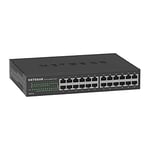 NETGEAR (GS324) Switch Ethernet 24 Ports RJ45 Gigabit (10/100/1000)- Positionnement sur un bureau, au mur ou en rack, Plug and Play, fonctionnement silencieux