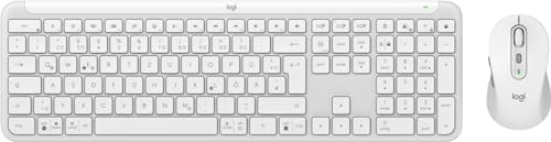 Ensemble Clavier et Souris sans Fil Logitech MK950 Signature Slim - Blanc, QWERTZ German Layout