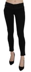 C'N'C Costume National Jean Noir en Lambeaux Taille Basse Jeans Skinny S.W26