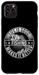 iPhone 11 Pro Max Funny Fischer Logo with Perch Pike - Fisherman, Hobby Fisherman Case