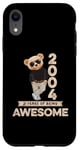 Coque pour iPhone XR 21ème anniversaire homme femme 2004 original Awesome ours en peluche