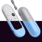 elago Coque en Silicone GR Compatible avec Télécommande Vocale Google TV Étui, Compatible avec Google Chromecast, Protection, Silicone de Qualité Supérieure, Dragonne Incluse (Bleu Phosphorescent)