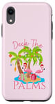 iPhone XR Deck The Palms Trees Christmas Lights Flamingos Coastal Case