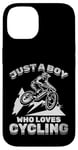 iPhone 14 Bicycle I Just A Boy Who Loves Cycling Downhill Bike Cyclist Case