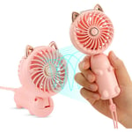 Kinsi - Mini ventilateur - portable, avec batterie rechargeable et 3 vitesses, pliable