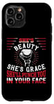 iPhone 11 Pro Boxing Girl Vintage She'S Beauty She'S Grace She'Ll Punch Case