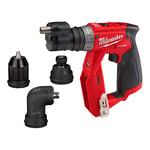 Milwaukee Fuel M12 Drill with Removable Chuck FPDXKIT-202 - Without Battery or Charger 4933471332 Black/Silver