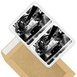 2 x Rectangle Stickers 7.5cm BW - Espresso Coffee Shop Cafe Machine  #42845