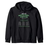 National Park Keep Checklist Bucket List All National Parks Zip Hoodie