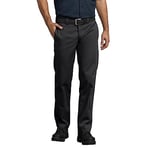 Dickies Men's Straight Work Slim Trousers, Black - 34W x 34L