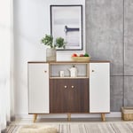 Huisen Furniture Kitchen Sideboard Cupboard and Buffet Table 47inches Unit Storage Cabinet with Doors and Drawers Wooden Multipurpose Cabinet for Dinette Living Room Dinning Room Corner