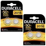 2X Duracell Specialty 2016 Lithium Coin Battery 3V Pack of 2 DL2016/CR2016