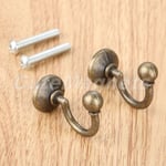 32*23mm Vintage Coat Hat Clothes Key Towel Hanger Holder Kitchen Door Wall Hook