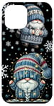 Coque pour iPhone 12 Pro Max Blue Snowflake Pattern For Women & Men Funny Christmas Gnome