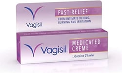 Vagisil Medicated Cream - 30g Fast Anti-Itch Relief Feminine Itching Burning UK*