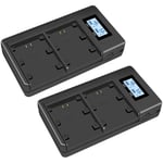 Tlily - 2X Np-Fz 100 Npfz Fz Chargeur de Batterie pour Alpha A9, A7R Iii, Mark 3, A7 3