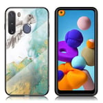 Samsung Fantasy Marble Galaxy A21 kuoret - Lentävä kyyhkynen Monivärinen