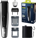 Philips Mens Hair Clippers Beard & Stubble Trimmer Length 0.4 - 20mm Waterproof