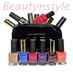 Max Factor Glossfinity & Gel Shine Lacquer Nail Polish Assorted Set of 6 + BAG