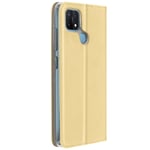 Folio Case for Oppo A15 Magnetic Cover Card-holder Stand Feature Gold