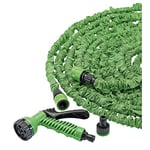 Draper 10 to 30m Expanding Garden Watering Hose Kit |10mm Kink Resistant Recoil Pipe | 1/2" and 3/4" BSP Connectivy Long reach Gardening Hose | 7 Patterns Spray Gun | 19728