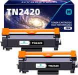 Lot De 2 Toners De Rechange Pour Brother Tn2420 Tn2410 Pour Brother Mfc-L2710Dw Mfc-L2710Dn Mfc-L2730Dw Mfc-L2750Dw Hl-L2310D Hl-L2350Dw Hl-L2375Dw Dcp-L2510D Dcp-L2530Dw[DYJ070658]