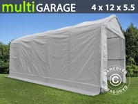 Lagertält Tälthall  multiGarage Båttält 4x12x4,5x5,5m, Vit