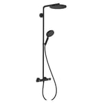 Raindance Select s Colonne de douche 240 1jet PowderRain avec mitigeur thermostatique noir mat (27633670) - Hansgrohe