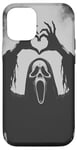 iPhone 12/12 Pro Ghost Heart Hands Scary Face Horror Poster Halloween Case