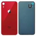 Vitre Face Arrière Iphone Xr Rouge Big Hole Logo Adhésif