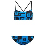 Adidas H62030 BARS AOP BIKINI Swimsuit Women's blue rush/black L