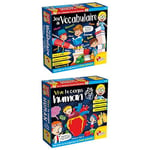 Liscianigiochi LISCIANI - I'm A Genius Talent School - LOT VOCABULAIRE + Corps Humain - 2 Jeux Éducatifs Complets - Quiz Lettres, Syllabes et Anatomie - Parcours d'apprentissage pour Enfants 5-10 Ans