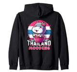 Moodeng Mudeng Cute Funny Viral Hippo Thai Thailand Zoo Meme Zip Hoodie