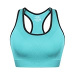 Sykooria Brassiere Sport Femme,Brassiere Yoga Brassiere Femme Coussinets Amovibles Élastique Danse sous-vêtements de Sport 341-Bleu L