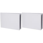 Club Green WHITE GUEST BOOK IN PVC BOX 245X170, Card, 25 x 17.5 x 2 cm (Pack of 2)