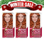 Garnier color Sensation Hair Color 7.40 Intense Copper Blonde 3-Pack