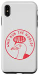 Coque pour iPhone XS Max Jeu de mots amusant en forme de mouette : « Who Run The World? Gulls! »