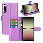 Sony Xperia 10 V      Pu Wallet Case    [Purple]