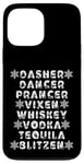 iPhone 13 Pro Max Dasher Dancer Prancer Vixen Spirits Funny Christmas List Case