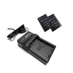 Dot.Foto EN-EL23 Premium 1850mAh Battery (2-pack) & MH-67P type USB Battery Charger for Nikon Coolpix B700, P600, P610, P900, S810c