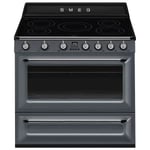 Smeg TR90IGR 90cm Victoria Slate Grey Single Cavity Induction Range Cooker