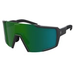 SCOTT Shield Compact sykkelbriller Black Matt/Green Chrome