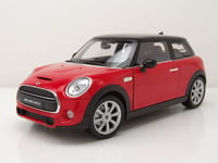 BMW Mini Cooper Hatch 2014 Rouge Noir Maquette de Voiture 1:18 Welly