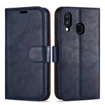 Case Collection for Samsung Galaxy A20e Phone - Premium Leather Folio Flip Cover | Magnetic Closure | Kickstand | Money and Card Holder Wallet | Compatible with Samsung A20e Case