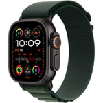 Apple Watch Ultra 2 GPS + Cellular  49 mm Titane Noir Bracelet Alpine Vert Foncé L