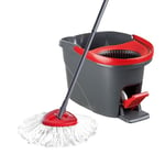 Vileda Easy Wring Clean Spin Mop et Seau avec pédale, Manche télescopique 85 – 123 cm, Balai à Franges avec essoreuse, tête de Balai en Microfibre 2 en 1