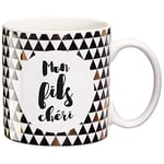 DRAEGER PARIS | Mug Black & Gold porcelaine fine "Mon fils chéri" |Mug Mignon pour son fils, pour lui, pour homme, pour son enfant |Tasse à café originale avec coffret Cadeau