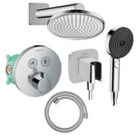 Colonne de douche encastrée thermostatique HANSGROHE ShowerSelect S Douche Crometta S Flexible Designflex Douchette Pulsify chromé