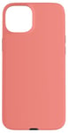 Coque pour iPhone 15 Plus Couleur rose corail simple